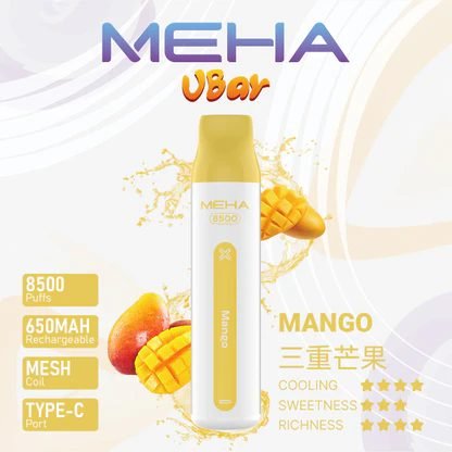 MEHA VBar 魅嗨小白條8500 告別頻繁換彈煩惱 650mAh 穩健能量核心 搭載 3% 醇熟尼古丁鹽黃金配方 台灣現貨 - 图片 6